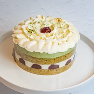 Matcha and Red Bean Cake